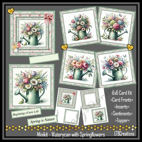 Minikit Waterycan with Springflowers