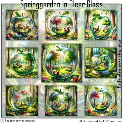 Springgarden in a Clear Glass