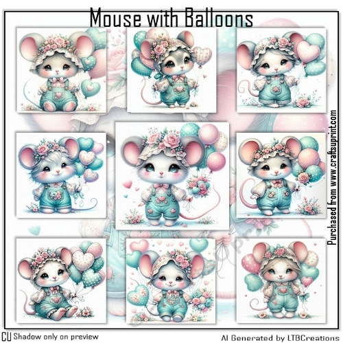 Mouse with Balloons