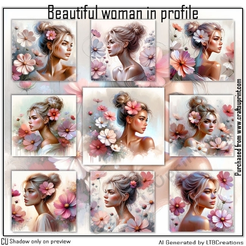 Beautiful Woman in Profile