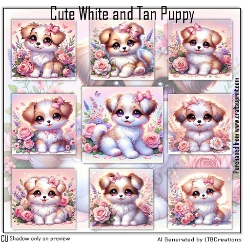 Cute White and Tan Puppy