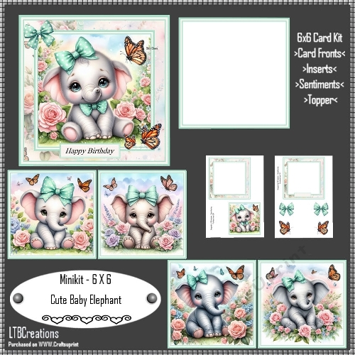 Minikit Cute Baby Elephant