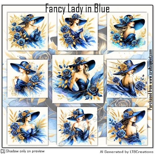 Fancy Lady in Blue