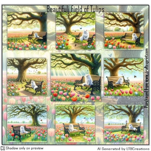 Beautiful Field of Tulips