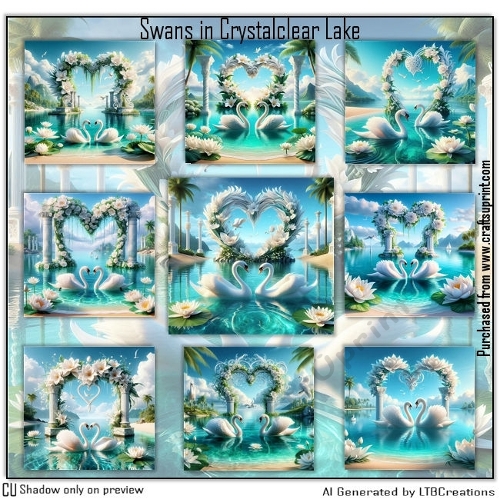 Swans in Crystalclear Lake