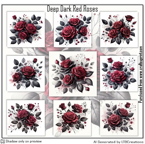 Deep Dark Red Roses