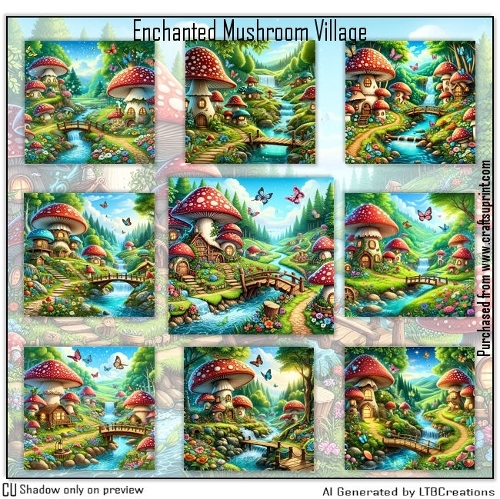 Enchanted Mushroom Village