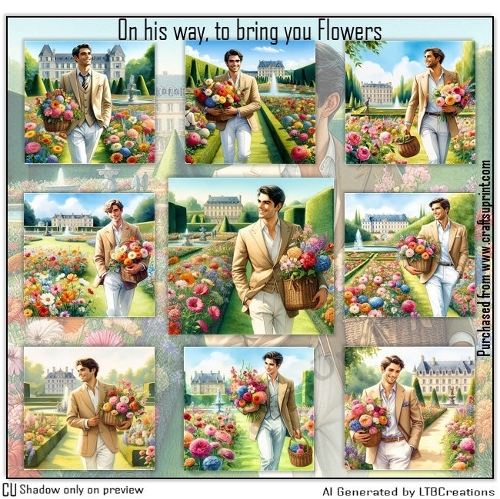 On his way to bring you Flowers