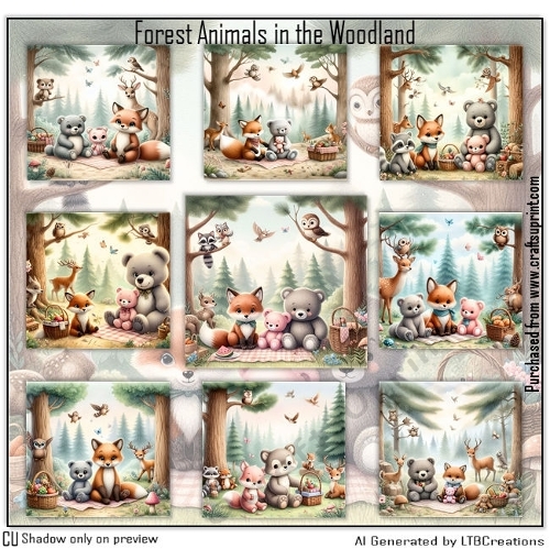 Forest Animals in the Woodland