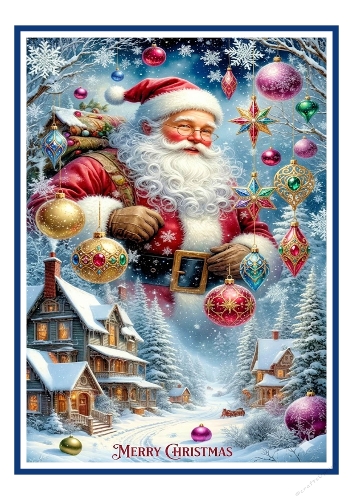 Christmas Card 26 with Santa Claus