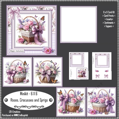 Minikit Roses, Crocusses and Sprigs
