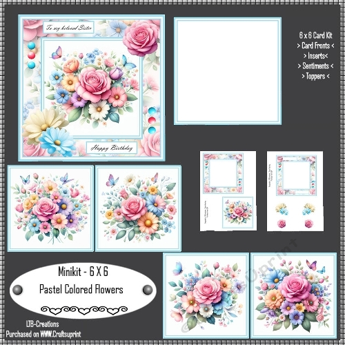 Minikit Pastel Colored Flowers