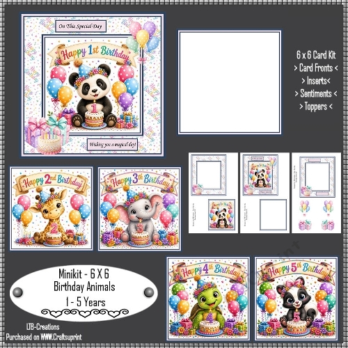 Minikit Birthday Animals, 1 - 5 Years
