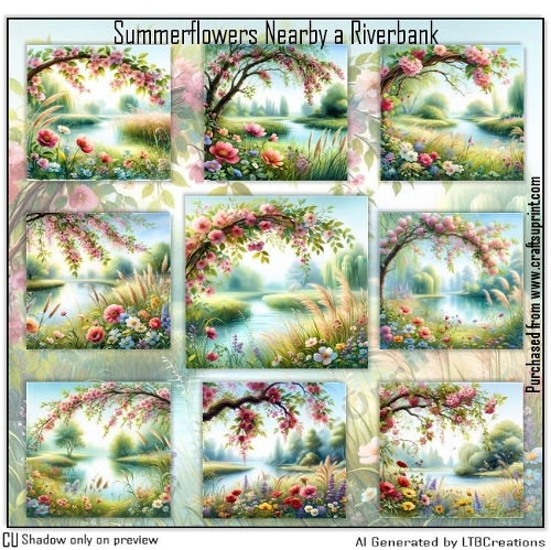 Summerflowers Nearby a Riverbank