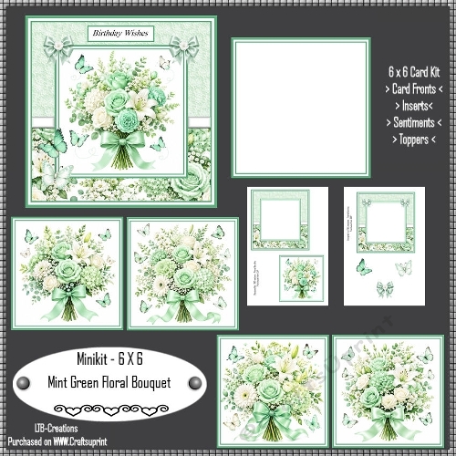 Minikit Mint Green Floral Bouquet