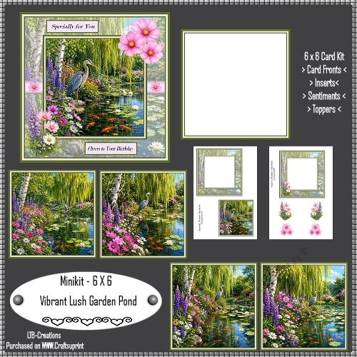 Minikit Vibrant Lush Garden Pond