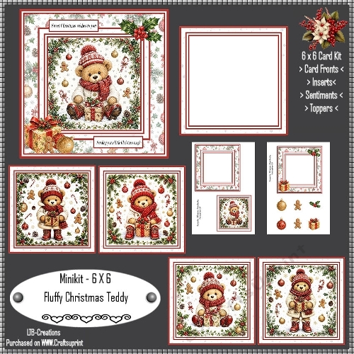 Minikit Fluffy Christmas Teddy