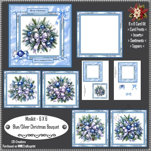 Minikit Blue Silver Christmas Bouquet