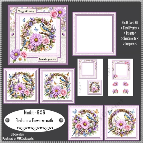 Minikit Birds on a Flowerwreath