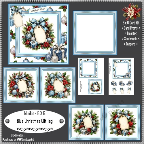 Minikit Blue Christmas Gift Tag