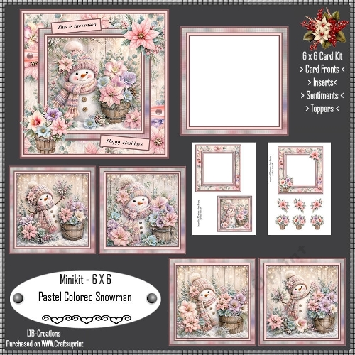 Minikit Pastel Colored Snowman