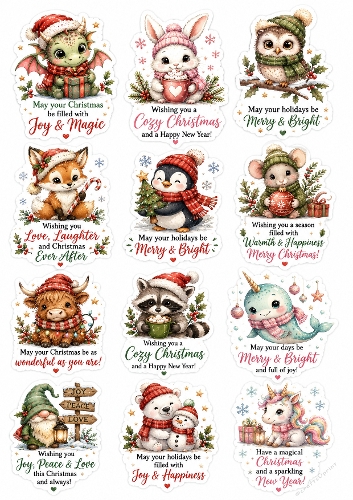 Whimsical Christmas Stickers