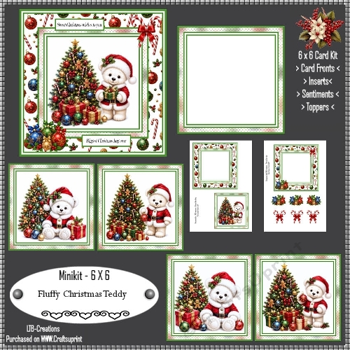 Minikit Fluffy Christmas Teddy