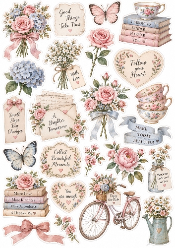 Vintage Floral Collection Stickers