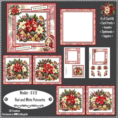 Minikit Red and White Poinsetta