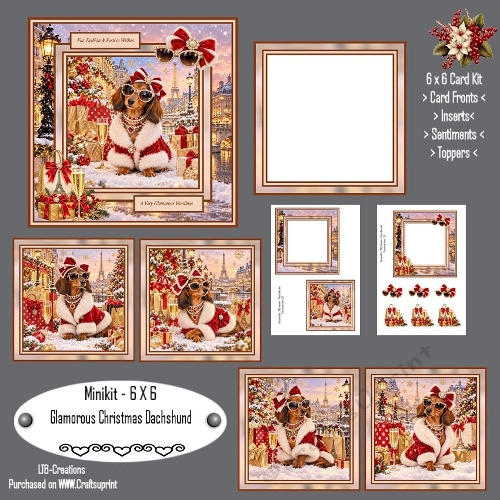 Minikit Glamorous Christmas Dachshund