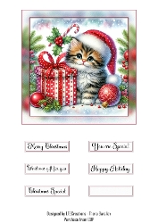 Kittens Christmas Gift Topper