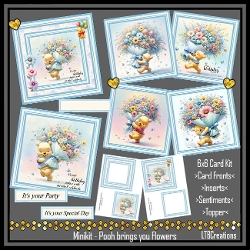 Minikit Pooh brings you Flowers