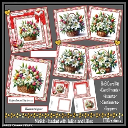 Minikit Basket with Tulips and Lillies