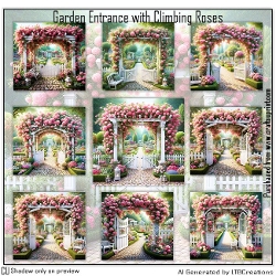 Garden Entrance with Climbing Roses