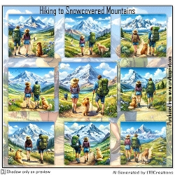Hiking to Snowcovered Mountains