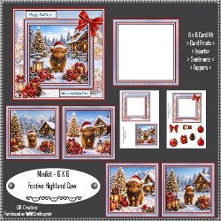 Minikit Festive Highland Cow