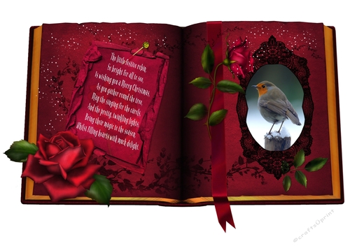 Art Deco Christmas Robin Book