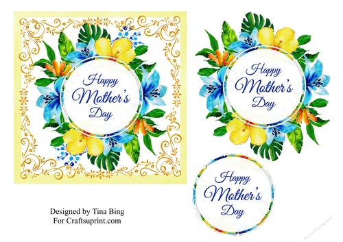Mothers Day yellow and blue