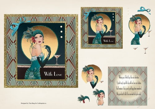 Art Deco Cocktail Lady