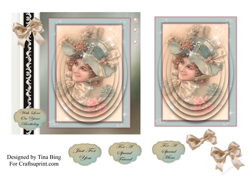 Vintage Birthday Lady