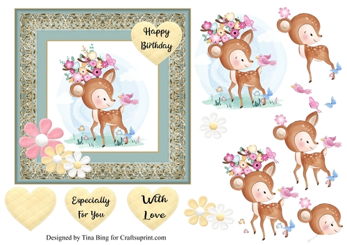 Deer and bird