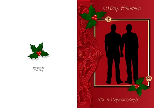 Christmas male couple 