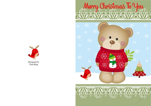 Christmas Mistletoe Bear