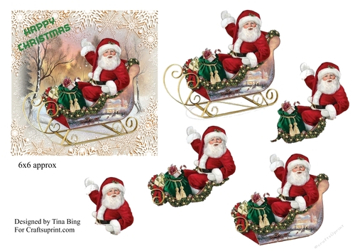 Santa in a sleigh