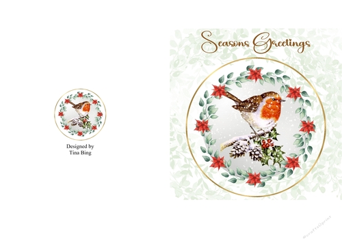 5x5 Robin and Holly card