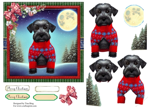 Christmas Scottie dog
