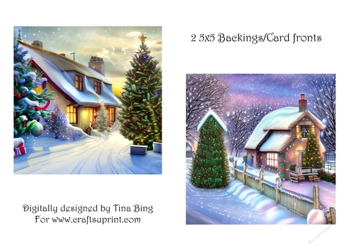  Christmas cottages and trees