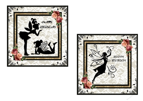 Gold Fairy Silhouettes 1