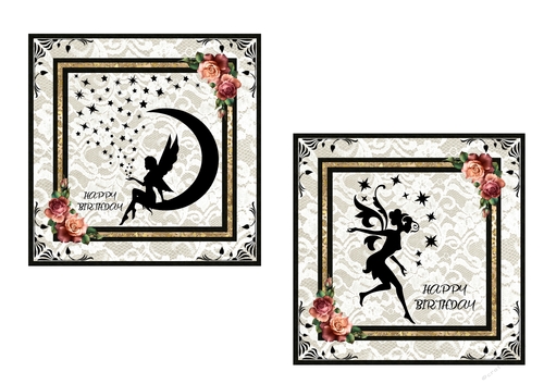 Gold Fairy Silhouettes 2