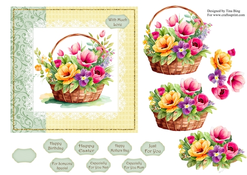 Basket of flowers 1
